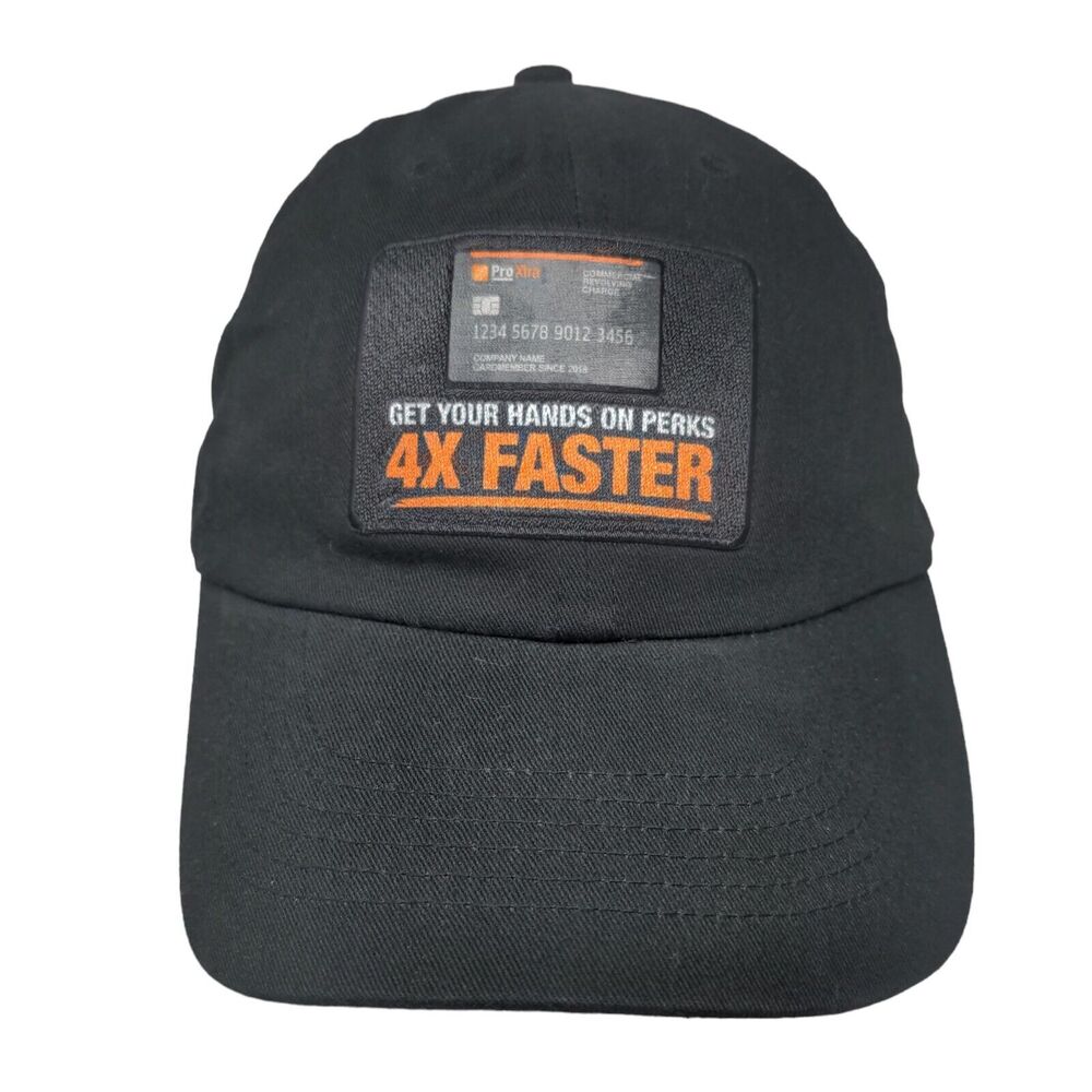 Home Depot Pro Xtra Hands On Perks 4X Faster Slideback Hat Black One Size